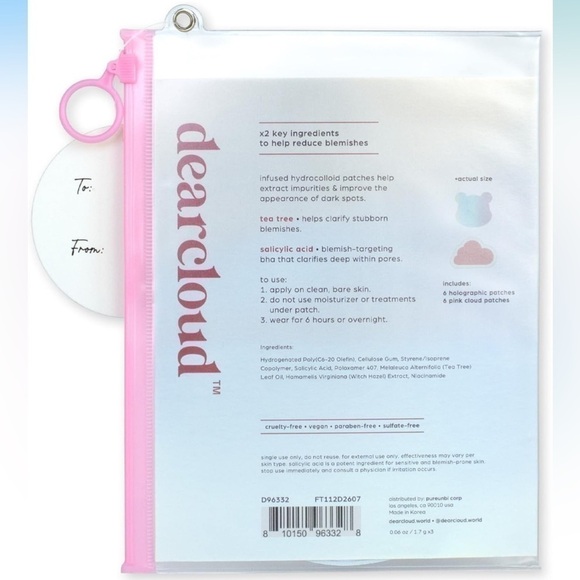 Dearcloud Zit Clarity Hydrocolloid Blemish Patches Pimple Patches  36 Count - Picture 2 of 11